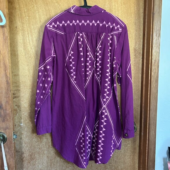 Kealopiko Ahukai Tunic Long Sleeve Purple - Picture 3 of 3